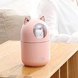 Зволожувач повітря Humidifier H2O Cat USB із котиком на 300мл. PC-760 Колір: рожевий, фото 5