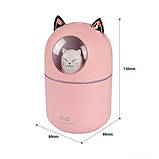 Зволожувач повітря Humidifier H2O Cat USB із котиком на 300мл. PC-760 Колір: рожевий, фото 4