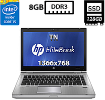Ноутбук HP EliteBook 8470p/14”TN(1366x768)/Intel Core i5-3320M 2.60GHz/8GB DDR3/SSD 128GB/Intel HD Graphics