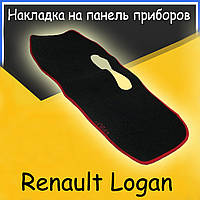 Накидка на панель приборов чехол накидка Renault Logan Рестайлинг Рено Логан Коврик панели приборов на торпеду