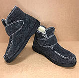 Черевики жіночі хутряні утеплені із застібкою 41 розмір. MP-118 Сірий колір, фото 8