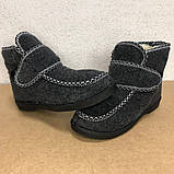 Черевики жіночі хутряні утеплені із застібкою 41 розмір. MP-118 Сірий колір, фото 7