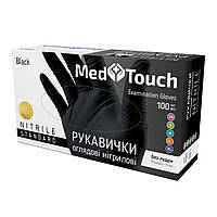 Нітрилові рукавички MedTouch, Чорний, M