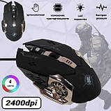 Ігрова мишка з підсвічуванням Gaming Mouse X6 / мишка для ноутбука / Дротова MR-373 комп'ютерна миша, фото 6