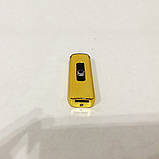 Запальничка акумуляторна золота | Usb запальнички | Електронна сенсорна GJ-498 USB запальничка, фото 5