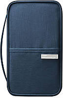 Тревел кейс влагоустойчивый, органайзер для документов 21,5*12,5*2см синий