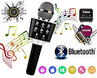 Беспроводной микрофон-караоке bluetooth WSTER WS-1688 с изменением голоса Black
