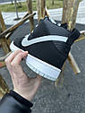 Чоловічі кросівки Nike SB Dunk Panda високі (чорні з сірим) ||, фото 4