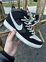 Чоловічі кросівки Nike SB Dunk Panda високі (чорні з сірим) ||, фото 6