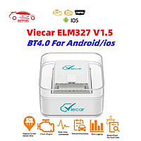 Сканер ELM327 Viecar v1.5 на чипе PIC18F25K80 Bluetooth 4.0 елм327 діагностичний сканер авто