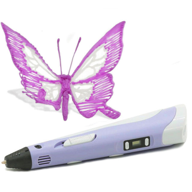 Бездротова 3d ручка 3D ручка Smart 3D Pen 2 фіолетова | Дитячі 3d ручка для малювання | Якісна NU-574 3d ручка