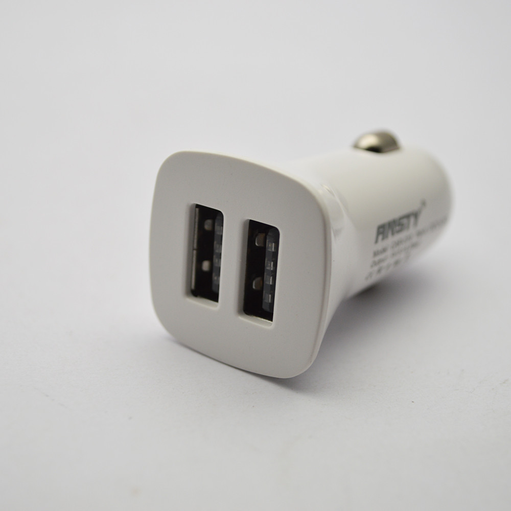 Автомобільна зарядка ANSTY CAR-010 (2 USB 2.4A) White, фото 4