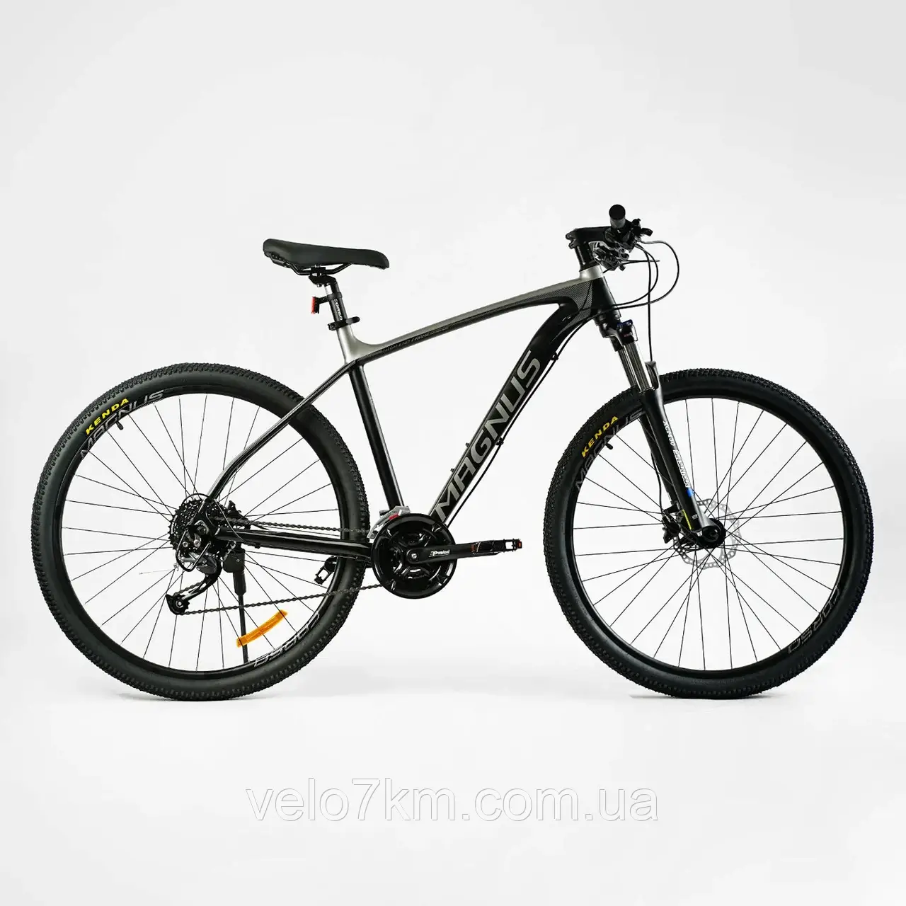 Гірський алюмінієвий велосипед Corso Magnus 29" рама 21" комплектація Shimano, 27 швидкостей, зібран на 75%