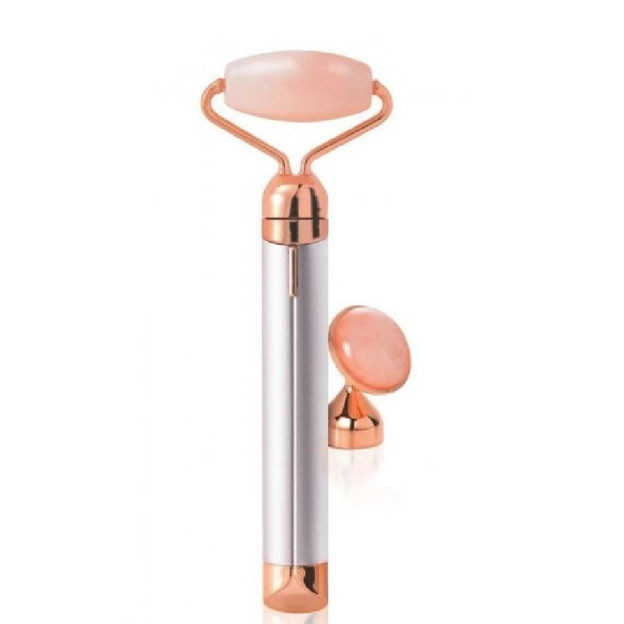 Масажер ролик електричний для особи Facial Roller Massager. QH-233 Колір бежевий