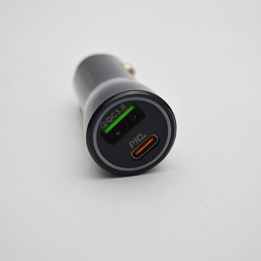 Автомобільна зарядка ANSTY CAR-07 (1 USB 18W / 1 Type-C 20W PD) Black, фото 4
