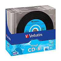 Диск CD Verbatim CD-R 700Mb 52x Slim case Vinyl AZO (43426)