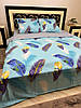 Євро постільна білизна блакитна євро розмір, фото 7