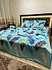 Євро постільна білизна блакитна євро розмір, фото 8