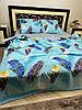 Євро постільна білизна блакитна євро розмір, фото 10