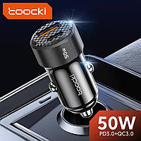 зарядний пристрій в автомобіль для телефона TOCKI 50W USB A-Type-C