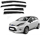 Дефлекторы ветровики окон Ford Fiesta хетч 5d 2008-2017 (скотч) Sunplex