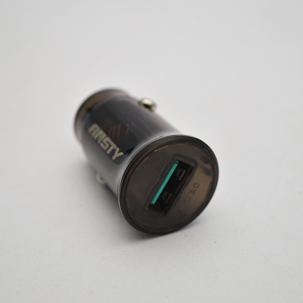 Автомобільна зарядка ANSTY CAR-013-I (1 USB 18W) with Lightning cable Black, фото 5