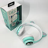 Бездротові навушники з котячими вушками та RGB підсвічуванням Cat VZV 23M. WE-567 Колір: зелений, фото 9