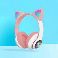 Дитячі навушники з вушками Cat VZV 23M, Навушники дитячі з вушками бездротові, Навушники для дітей ON-409 з вушками