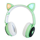 Дитячі стерео навушники ST77, Навушники дитячі з вушками, Бездротові навушники SB-555 cat ear, фото 6
