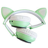 Дитячі стерео навушники ST77, Навушники дитячі з вушками, Бездротові навушники SB-555 cat ear, фото 8