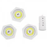 Набір із трьох LED Ламп із Пультом та Таймером Відключення Два BR-396 Режими Яскравості, фото 3