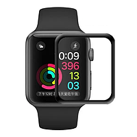 Защитное стекло DK 3D Full Glue для Apple Watch 38mm (Series 1 / 2 / 3) (black)