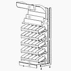 Кондитерський стелаж металевий 2350*1200 мм ТИП 5, приставний стелаж зі скляними перегородками, стелаж в кондитерський магазин, фото 9