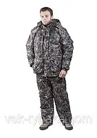 Зимовий рибальський костюм Темний очерет, товстий шар синтефону, водонепроникна мембрана алова, -30с комфорт