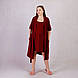 Комплект кулір халат з нічною "Застібка-бордо" 46-54р., фото 2