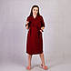 Комплект кулір халат з нічною "Застібка-бордо" 46-54р., фото 3