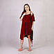 Комплект кулір халат з нічною "Застібка-бордо" 46-54р., фото 4