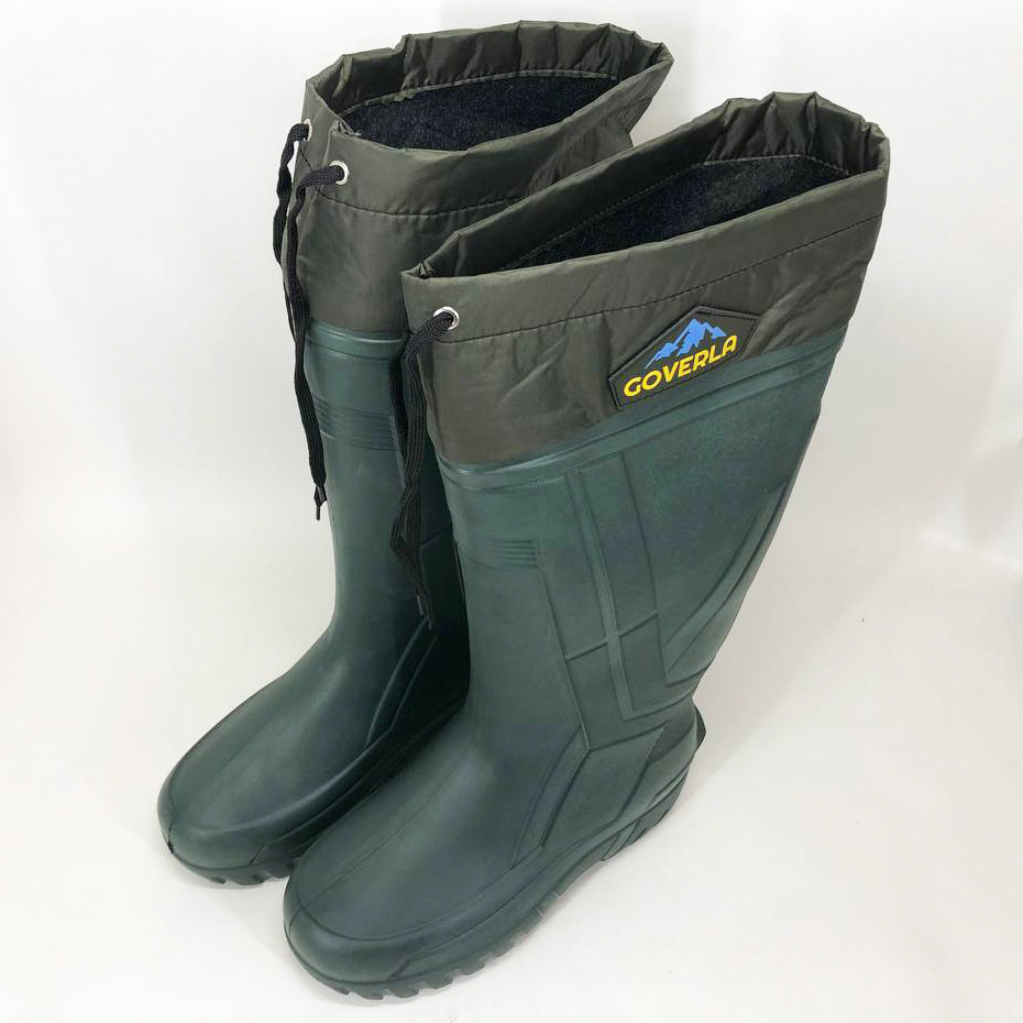 Чоботи якісні утеплені гумові високі. Розмір 41, чоботи гумові GU-682 чоловічі рибальські, фото 1