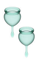 Менструальные чаши набор 2 шт SATISFYER FEEL GOOD MENSTRUAL CUP GREEN