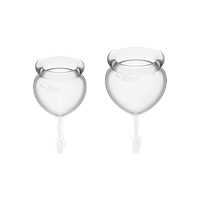 Менструальные чаши комплект 2 шт SATISFYER FEEL GOOD MENSTRUAL CUP WHITE