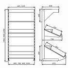 Овочевий стелаж 1900х1200 мм ТИП 5 приставний стелаж Рістел, торговий стелаж, фото 2