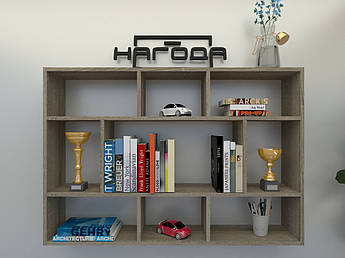 Універсальна Полиця для книг з ДСП , колір Трюфель