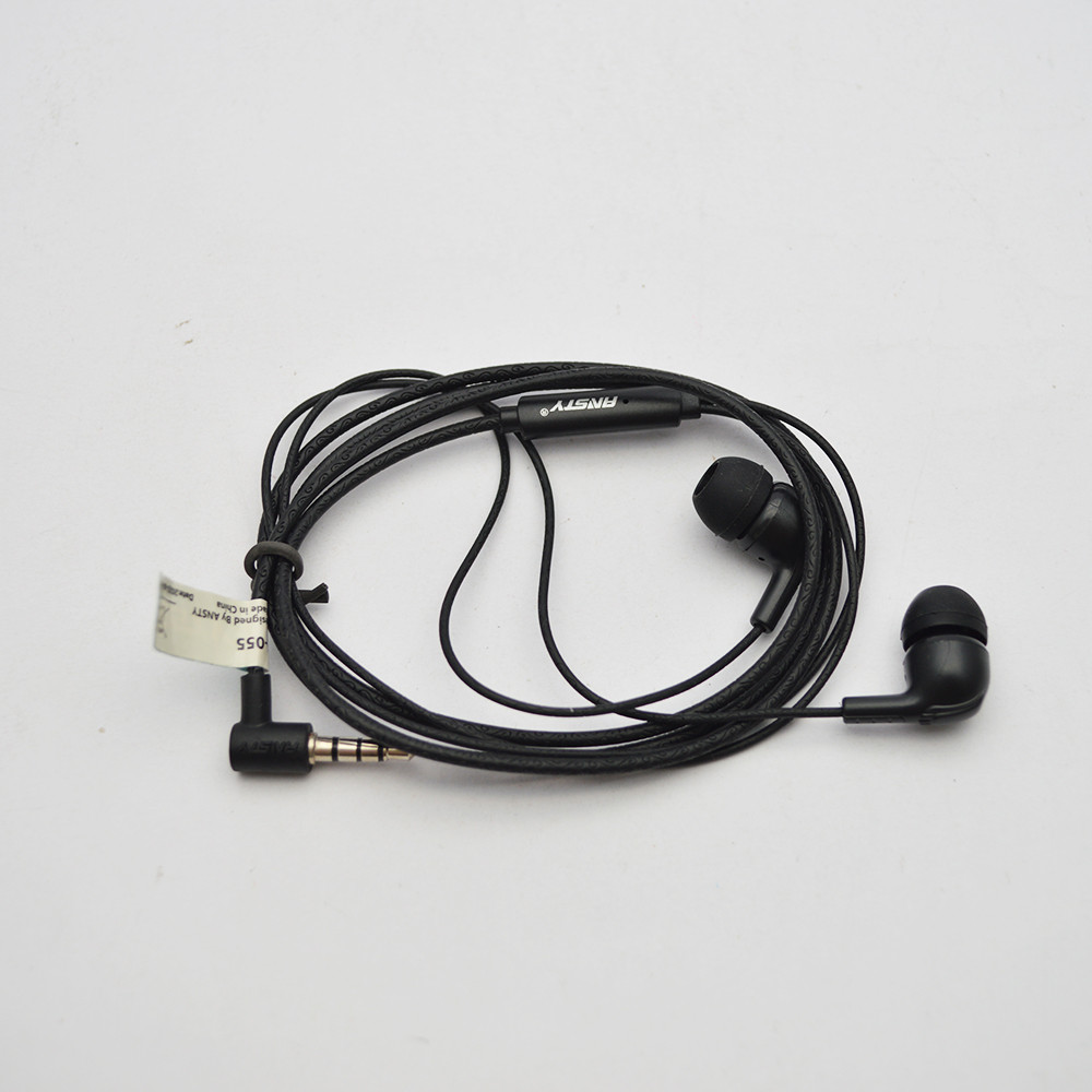Провідні навушники з мікрофоном ANSTY E-055 3.5mm Black, фото 3