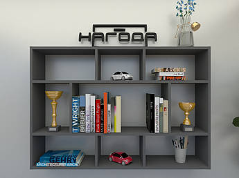 Універсальна Полиця для книг з ДСП , колір  Антрацит