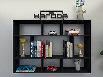 Універсальна Полиця для книг з ДСП , колір Чорний