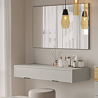 Современный стильный серый подвесной туалетний столик консоль без зеркала для макияжа в спальню TK Сан Марино