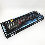Клавіатура+мишка UKC з LED підсвічуванням від USB M-710, клавіатура ігрова з підсвічуванням LF-496 та мишкою, фото 3