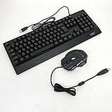 Клавіатура+мишка UKC з LED підсвічуванням від USB M-710, клавіатура ігрова з підсвічуванням LF-496 та мишкою, фото 6