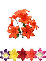 Искуственные цветы (10шт) Букет Орхидеи "Прилуки", 9 голов, 360 мм цвет микс