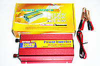 Перетворювач інвертор 12 V-220 V 2000 W Red